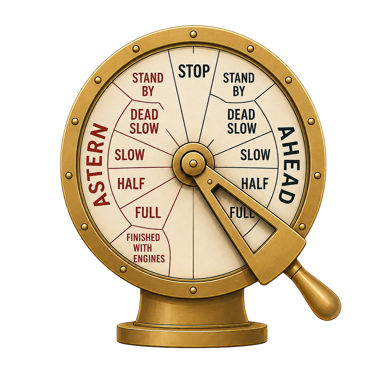 CGOER engine order telegraph — Ahead Full